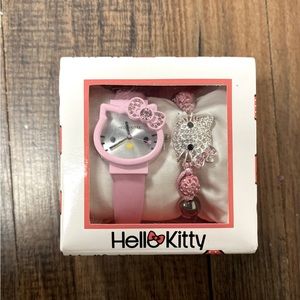 New Girl’s Hello Kitty Watch and Bracelet Jewelry Set